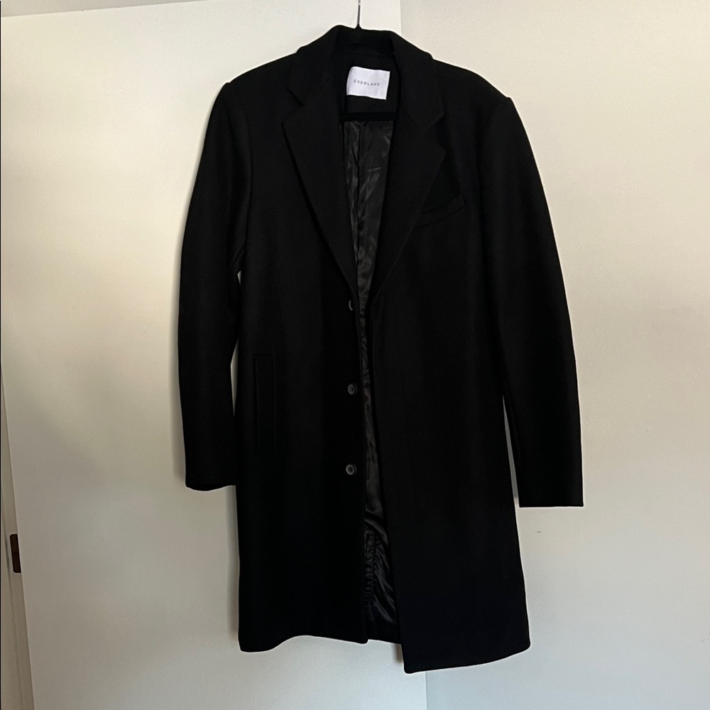 NEVER WORN! Everlane Black long peacoat
